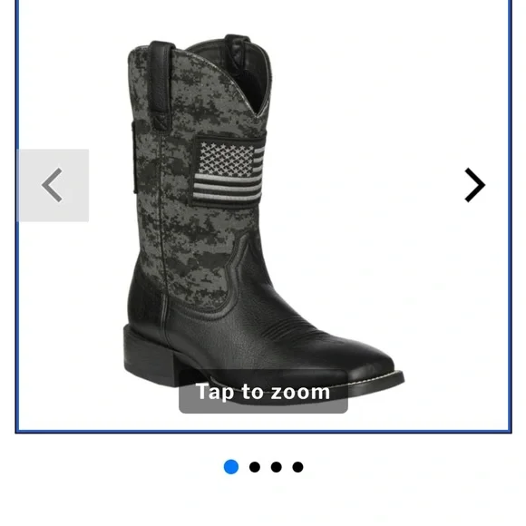 Ariat | Shoes | Ariat Mens Sport Patriot Black Deertan And  display picture 2